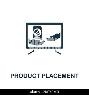 Symbol für die Produktplatzierung. Monochrom Simple Neuromarketing Icon für Templates, Webdesign und Infografiken Stock Vektor