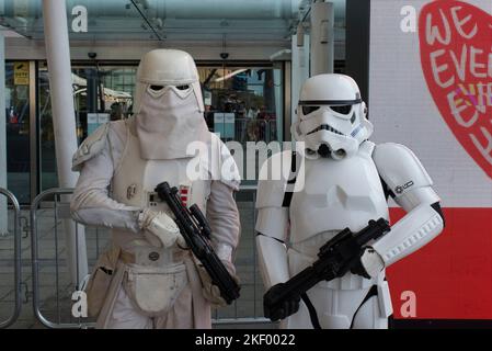 Stormtrooper und Snow Trooper Cosplay Stockfoto