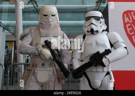Stormtrooper und Snow Trooper Cosplay Stockfoto