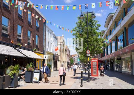 Worcester High Street Cote Brasserie und Wilko-Geschäfte im Stadtzentrum Worcester Worcestershire England GB Europa Stockfoto