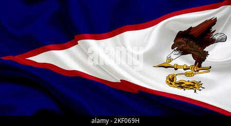 Nationalflagge der amerikanischen Samoa-Inseln Stockfoto