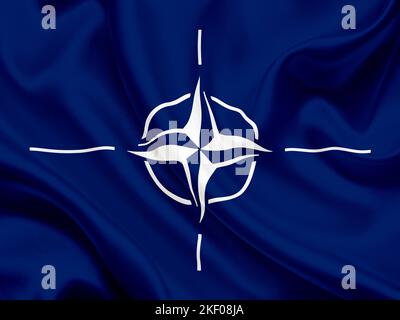 Flagge der NATO Stockfoto