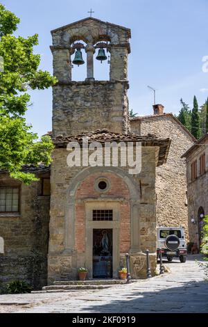 Chiesa di San Cristoforo (Kirche des Heiligen Christophorus) auf der Piazza San Cristoforo in der Stadt Cortona in der Toskana, Italien Stockfoto