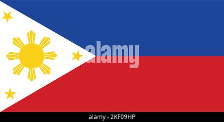 Philippinische Flagge Symbol Cartoon-Vektor. Kulturreisen. Strandtag Stock Vektor