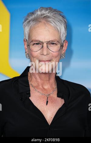 LOS ANGELES, KALIFORNIEN, USA - 14. NOVEMBER: Jamie Lee Curtis kommt zur US-Premiere von Netflix's „Glass Onion: A Knives Out Mystery“, die am 14. November 2022 im Academy Museum of Motion Picturs in Los Angeles, Kalifornien, USA, stattfand. (Foto von David Acosta/Image Press Agency) Stockfoto