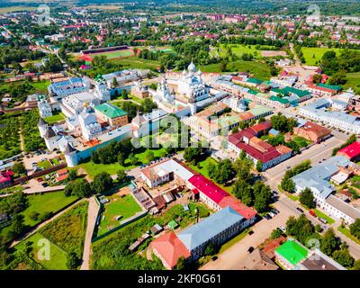 Rostow Kreml Luftpanorama in Rostow Weliki oder Rostow der große im Gebiet Jaroslawl, Goldener Ring Russlands Stockfoto