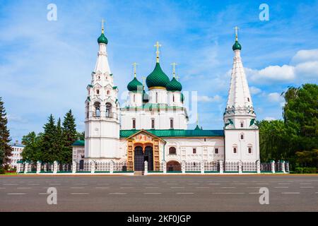 Die Kirche Ilja oder Elija des Propheten auf dem Sowetskaja-Platz im Zentrum der Stadt Jaroslawl, Goldener Ring Russlands Stockfoto