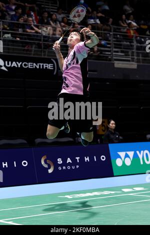 SYDNEY, AUSTRALIEN - 15. NOVEMBER: Po-Hsuan Yang aus Taiwan in Aktion am 0. Tag der Sathio Group Australian Open 2022 im Quaycenter am 15. November 2022 in Sydney, Australien Stockfoto