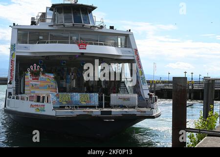 König Karla, das beste Partyboot auf dem Bodensee. Stockfoto