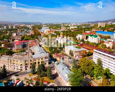 Pyatigorsk Stadtzentrum Luftpanorama. Pyatigorsk ist eine Kurstadt in kaukasischen Mineralwässern Region, Stawropol Region in Russland Stockfoto