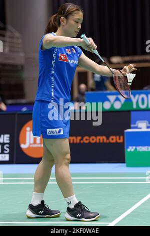 SYDNEY, AUSTRALIEN 15. NOVEMBER Naru Shinoya aus Japan in Aktion am