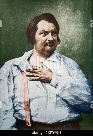 Portrait de Honore de Balzac par Felix Tournachon Nadar Stockfoto