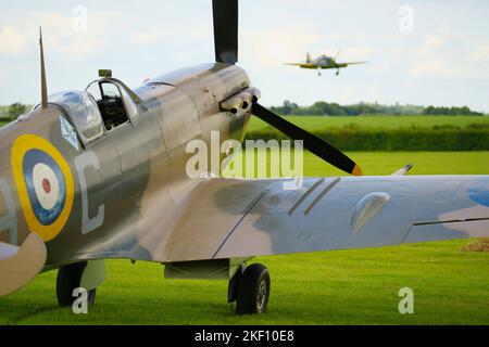 Vickers Supermarine Spitfire VB, JH-C, BM597, G-MKVB, AT Old Warden, Biggleswade, Bedfordshire, England, Vereinigtes Königreich, Stockfoto