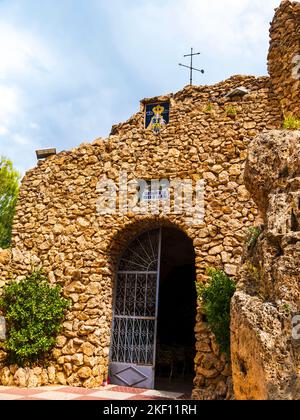 Die Kapelle der Jungfrau des Felsens in Mijas Spanien Stockfoto