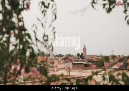 Koutoubia Moschee in Marrakesch in Marokko, Nordafrika Stockfoto