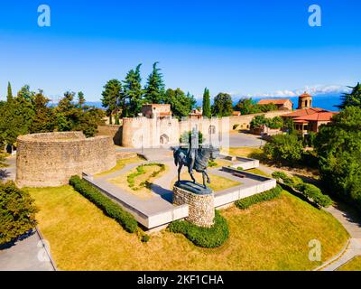 BationisFestung Tsikhe Luftpanorama in Telavi. Telavi ist die Hauptstadt der Provinz Kacheti in Georgien. Stockfoto