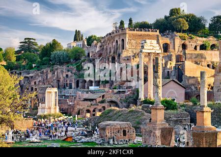 Rom Latium Italien. Das Forum Romanum Stockfoto