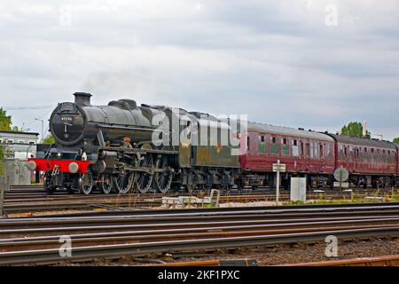 Konservierte Dampflokomotive, Jubilee Class, Nr. 45596 'Bahamas' nach tonbridge, Kent, Großbritannien, mit einem speziellen Charterzug. Stockfoto