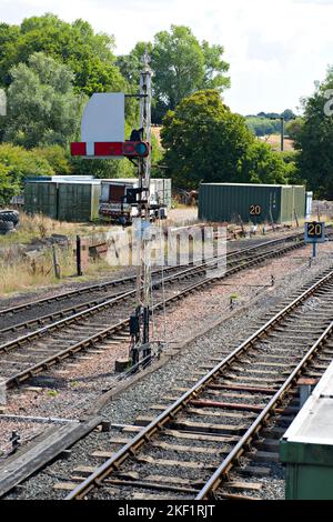 Bahnhof Rolvendon und Hof auf der Kent und East Sussex Heritage Railway Stockfoto