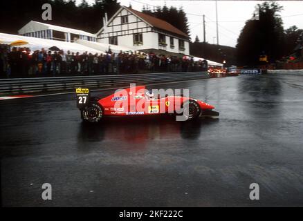 JEAN ALESI FERRARI Belgien Formel 1 Grand Prix GP Spa Francorchamps August 30. 1992 Stockfoto