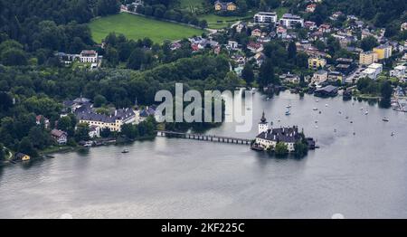 Schloss Ort am Traunsee in Oberösterreich Stockfoto