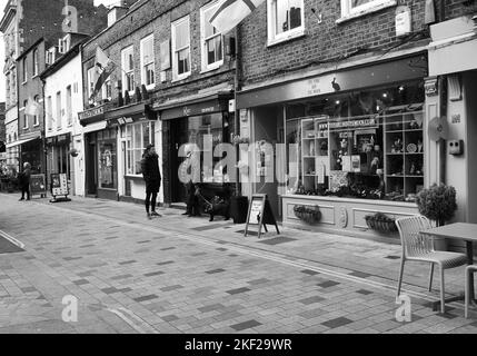 Straßenfotografie der Church Street in Twickenham Stockfoto