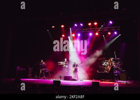 Der berühmte Prog-Gitarrist Steve Hackett spielt live in Turin, Italien Stockfoto