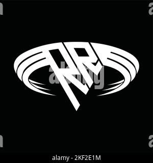 RR-Logo-Monogramm mit Dreieck-Schichtform-Designvorlage Stock Vektor
