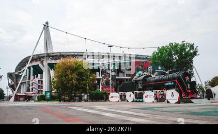 30. August 2021, Moskau, Russland. Fußballstadion „Locomotive“ (RZD Arena) in der russischen Hauptstadt. Stockfoto