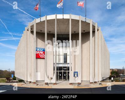 Modernistisches Bankgebäude in Creve Coeur Stockfoto