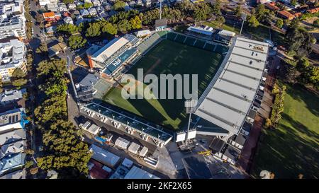 HBF Park oder Perth Oval, Perth, Australien Stockfoto