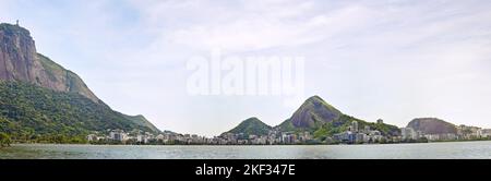 Die Stadt Rio De Janeiro. Panoramablick auf Rio De Janeiro, Brasilien. Stockfoto