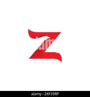 Z EAGLE-Logo-Design. Symbol für Buchstabe Z Stock Vektor