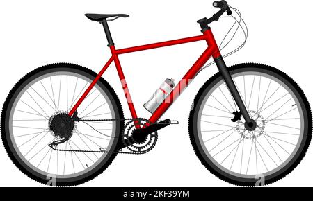 Moderne abstrakte Berg Multi-Speed-Fahrrad-Vektor-Illustration Stock Vektor