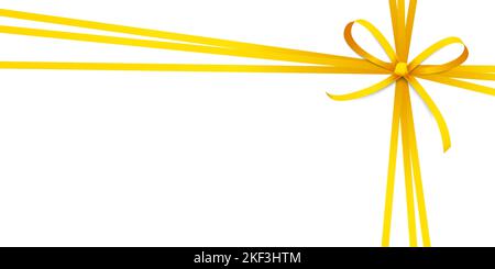 EPS 10 Vektor-Illustration von gelbem Band Schleife und Geschenkband isoliert auf weißem Hintergrund Stock Vektor