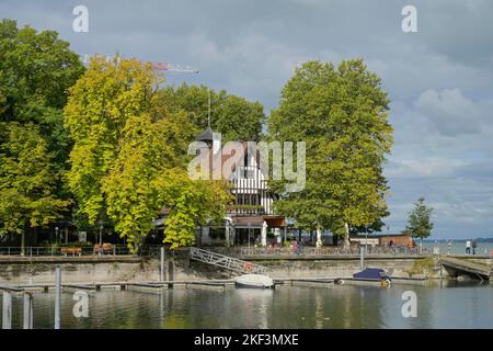 Wirtshaus am See, Bregenz, Bodensee, Österreich Stockfoto
