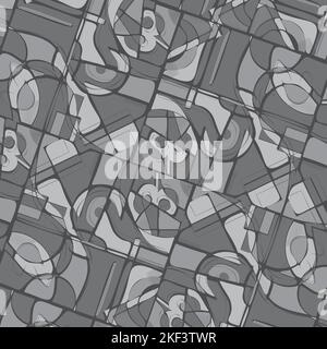 Graustufen abstarkt geometrischen Hintergrund Stock Vektor