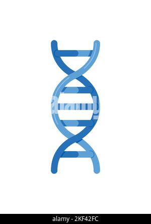 DNA-Symbol isoliert auf weißem Hintergrund. DNA-Konzept. Stock Vektor
