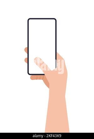 Handgriffe für Mobiltelefone, flache Vektordarstellung. Stock Vektor