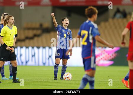 Sevilla, Spanien. 15.. November 2022. Hikaru Naomoto (JPN) Fußball: Internationales Freundschaftsspiel zwischen Spanien 1-0 Japan im Estadio La Cartuja in Sevilla, Spanien. Quelle: Mutsu Kawamori/AFLO/Alamy Live News Stockfoto