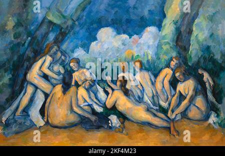 Badegäste, Les Grandes Baugneuses, Paul Cezanne, um 1894-1905, Nationalgalerie, London, England, Großbritannien, Europa Stockfoto