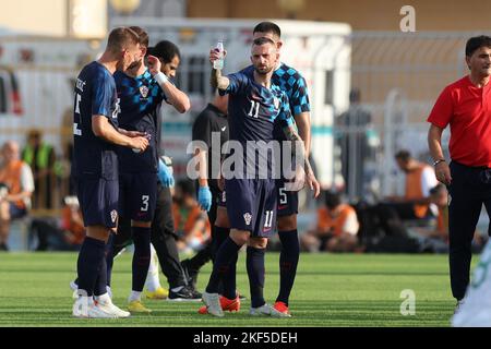 Riad, Saudi-Arabien. 16.. November 2022. RIAD, SAUDI-ARABIEN - 16. NOVEMBER: Marcelo Brozovic aus Kroatien während des internationalen Freundschaftsspiel zwischen Saudi-Arabien und Kroatien im Prince Faisal bin Fahd Stadium am 16. November 2022 in Riad, Saudi-Arabien. Foto: Goran Stanzl/PIXSELL Credit: Pixsell Foto- und Videoagentur/Alamy Live News Stockfoto