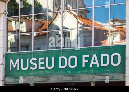 Museu do Fado, Fado-Museum im Viertel Alfama, Lissabon, Hauptstadt Portugals. Museum der portugiesischen Musik Stil Fado. Stockfoto