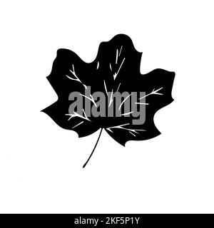 Herbstlaub Symbole umreißen. Herbstblätter isoliert auf weißem Hintergrund. Symbole im trendigen Linienstil. Vektorgrafik. Stock Vektor