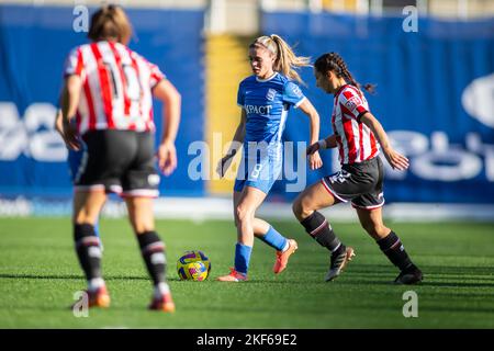 Jamie Finn spielt gegen den Sheffield United Women fc, 2022 Stockfoto