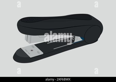 Eine Vektordarstellung eines Schultackers auf grauem Hintergrund Stock Vektor