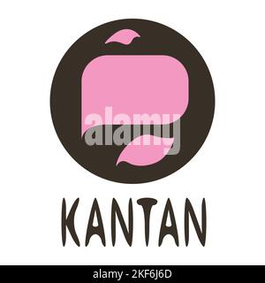 Japanisches Sprachschullogo Design. Bildungs- und Lernthema. Vektorgrafik. EPS10. Stock Vektor