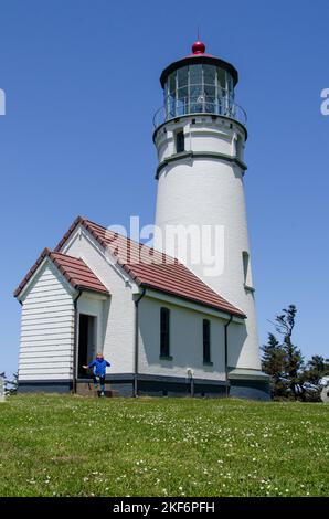 Cape Blanco Lighthouse im südlichen Oregon Stockfoto