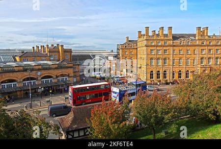 Bahnhof York, ECML (East Coast Main Line) LNER, Station Road, York, North Yorkshire, England, UK, YO24 1AB Stockfoto