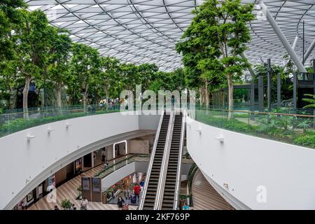 Changi Jewel Singapur. Der beste Flughafen der Welt. Stockfoto